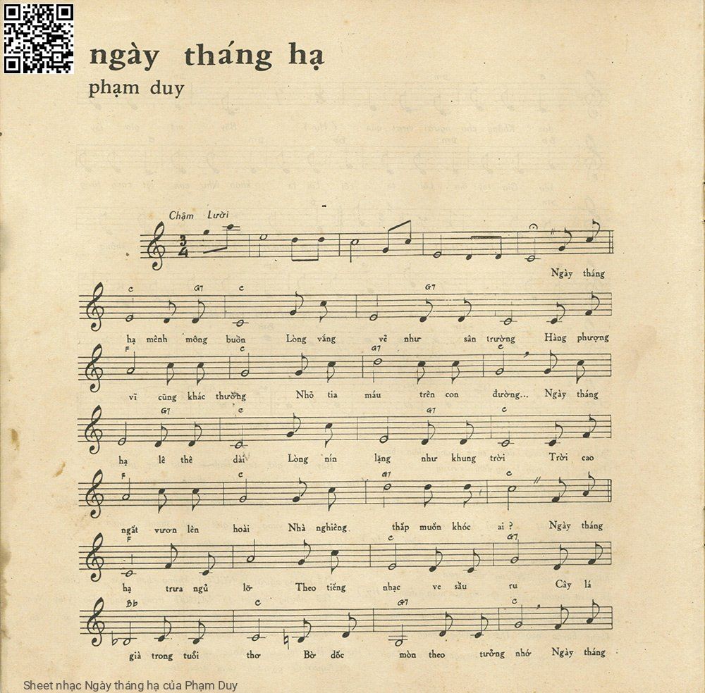 Ngày tháng hạ - Phạm Duy