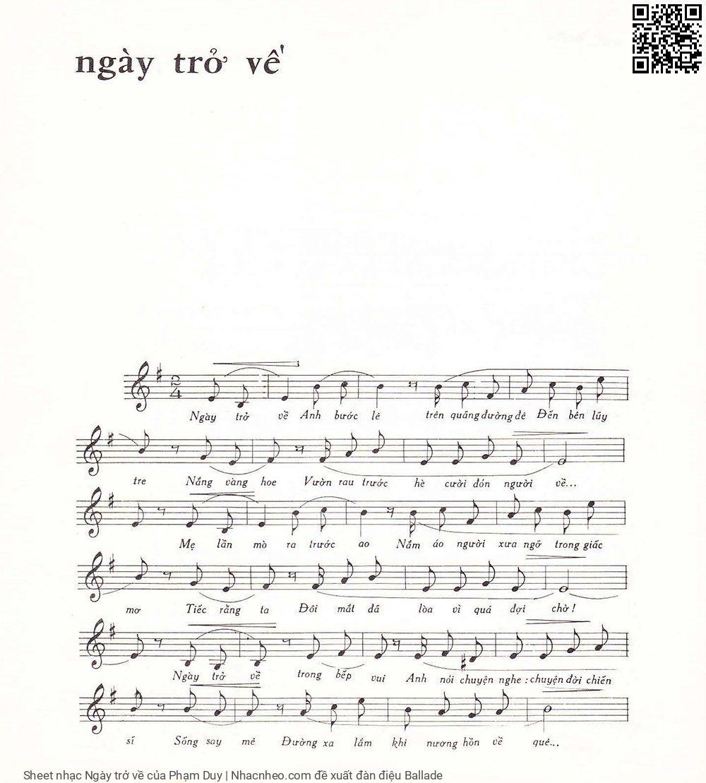 Ngày trở về - Phạm Duy