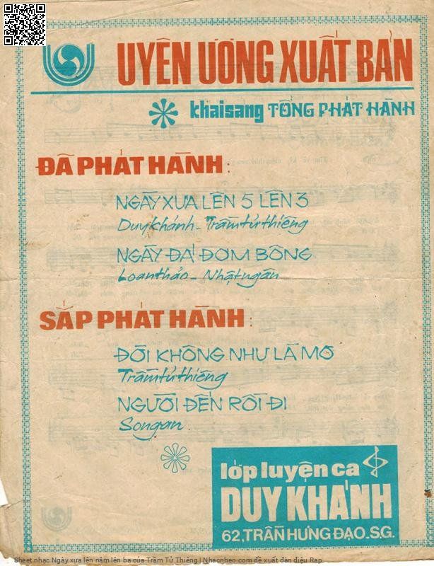 Trang 4 của Sheet nhạc PDF bài hát Ngày xưa lên năm lên ba - Trầm Tử Thiêng, Ngày  xưa lên năm lên baTuổi  thơ yêu trăng yêu hoa