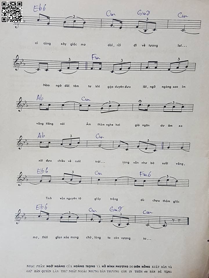 Trang 3 của Sheet nhạc PDF bài hát Ngỡ ngàng - Hoàng Trọng, 1. Lòng muốn trao bằng  tiếng nói. Bằng lá thư màu  giấy mới Bằng muôn cánh hoa  tươi