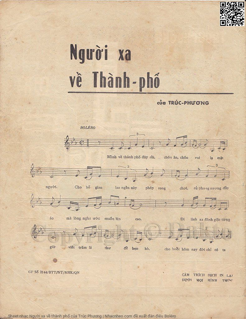 Trang 2 của Sheet nhạc PDF bài hát Người xa về thành phố - Trúc Phương, Mình về thành phố đây  rồi. Chốn ăn, chốn  vui lạ mặt  đời Cho bỏ gian  lao ngần này  phép rong  chơi