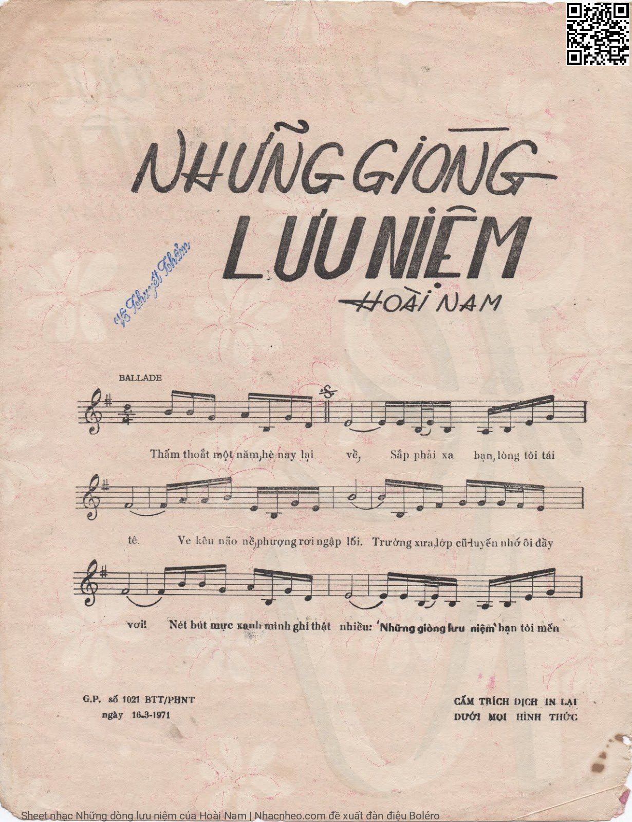 Thấm thoắt một năm hè nay lại về Sắp phải xa bạn lòng tôi tái tê, Trang 2