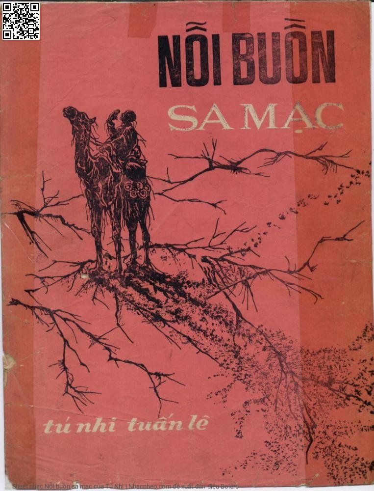 Trang 1 của Sheet nhạc PDF bài hát Nỗi buồn sa mạc - Tú Nhi, Biển  cát hoang vu nắng đốt thiêu niềm đau. Trời  tối mây đen đêm đêm trăng ngủ  đâu