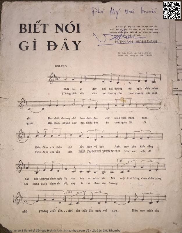 Trang 2 của Sheet nhạc PDF bài hát Biết nói gì đây - Huỳnh Anh, 1. Biết nói gì  đây khi hai đường  đời ngăn chia mình  rồi. Bao nhiêu thương  nhớ bao nhiêu đợi  chờ hoen theo tháng  năm