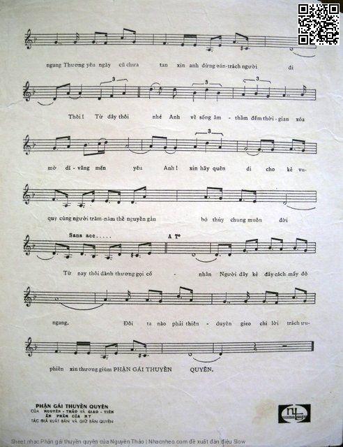 Trang 3 của Sheet nhạc PDF bài hát Phận gái thuyền quyên - Nguyên Thảo, 1. Từ nay thôi đành duyên mình lỡ  đôi. Dù vương vấn  mãi cũng thế mà  thôi Khi xưa thầm nói yêu  nhau