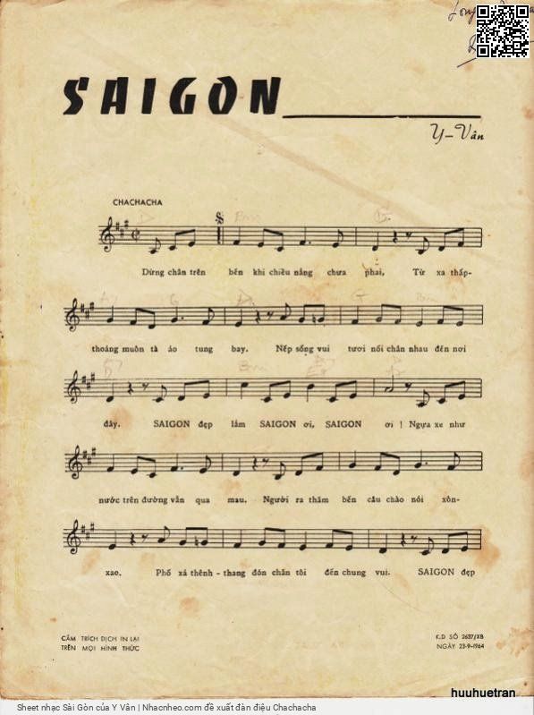 Trang 6 của Sheet nhạc PDF bài hát Sài Gòn - Y Vân, 1. Dừng chân trên  bến khi chiều  nắng chưa  phai. Từ xa thấp  thoáng muôn tà áo tung  bay