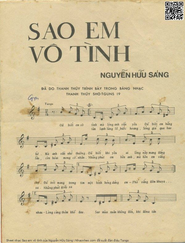 Sao em vô tình - Nguyễn Hữu Sáng