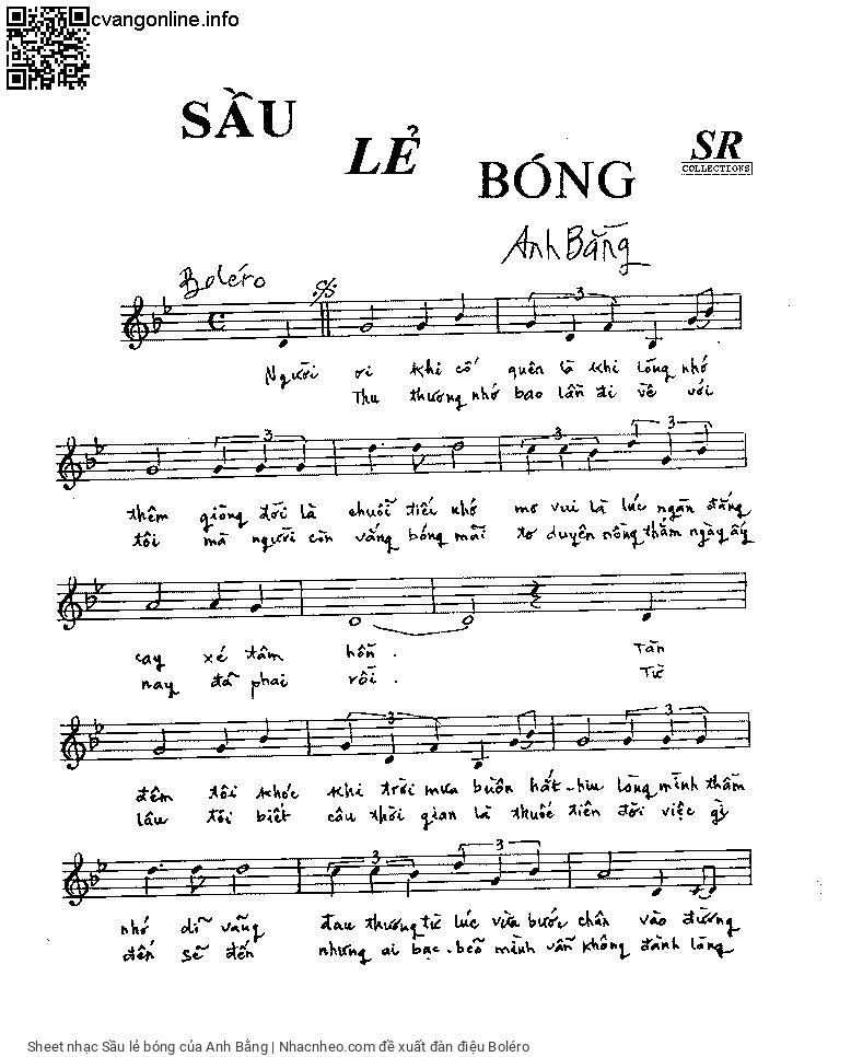 Trang 5 của Sheet nhạc PDF bài hát Sầu lẻ bóng - Anh Bằng, 1. Người  ơi khi cố quên là khi lòng nhớ thêm. Dòng đời là  chuỗi tiếc nhớ,  mơ vui là lúc ngàn đắng  cay xé tâm hồn