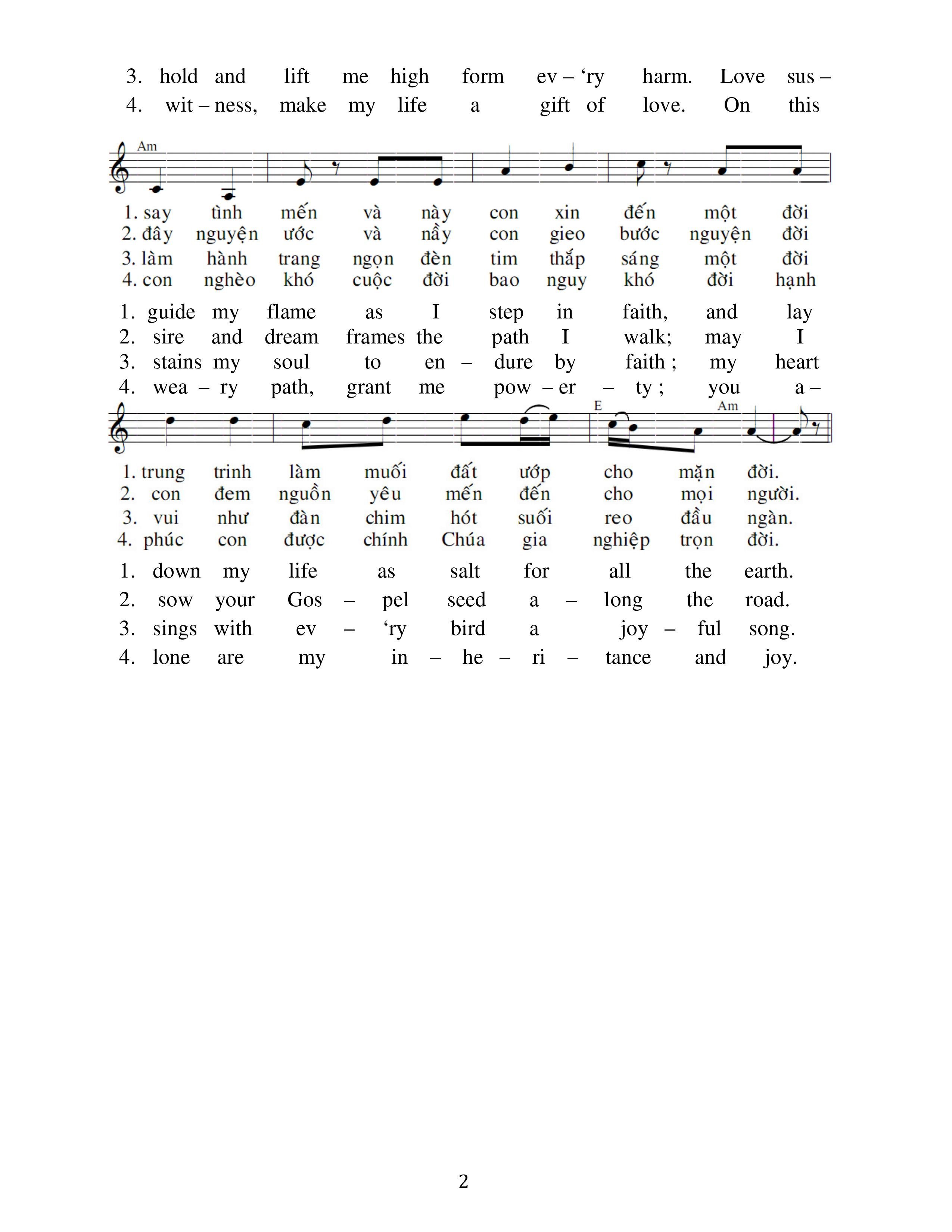 Trang 5 của Sheet nhạc PDF bài hát Tâm tình hiến dâng - Lm. Oanh Sông Lam