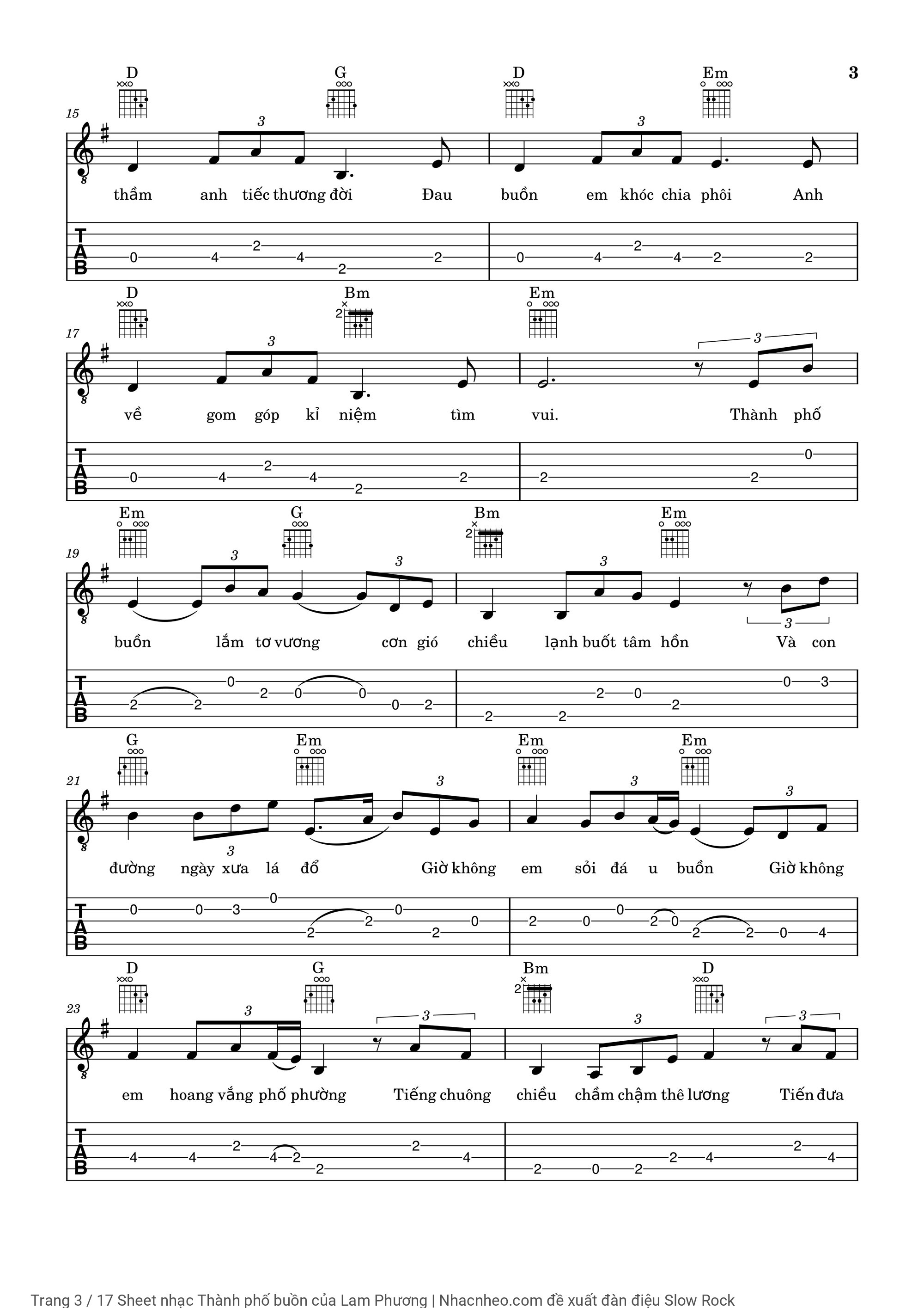 Có sheet Piano solo và sheet Guitar Tab bên dưới, Trang 3