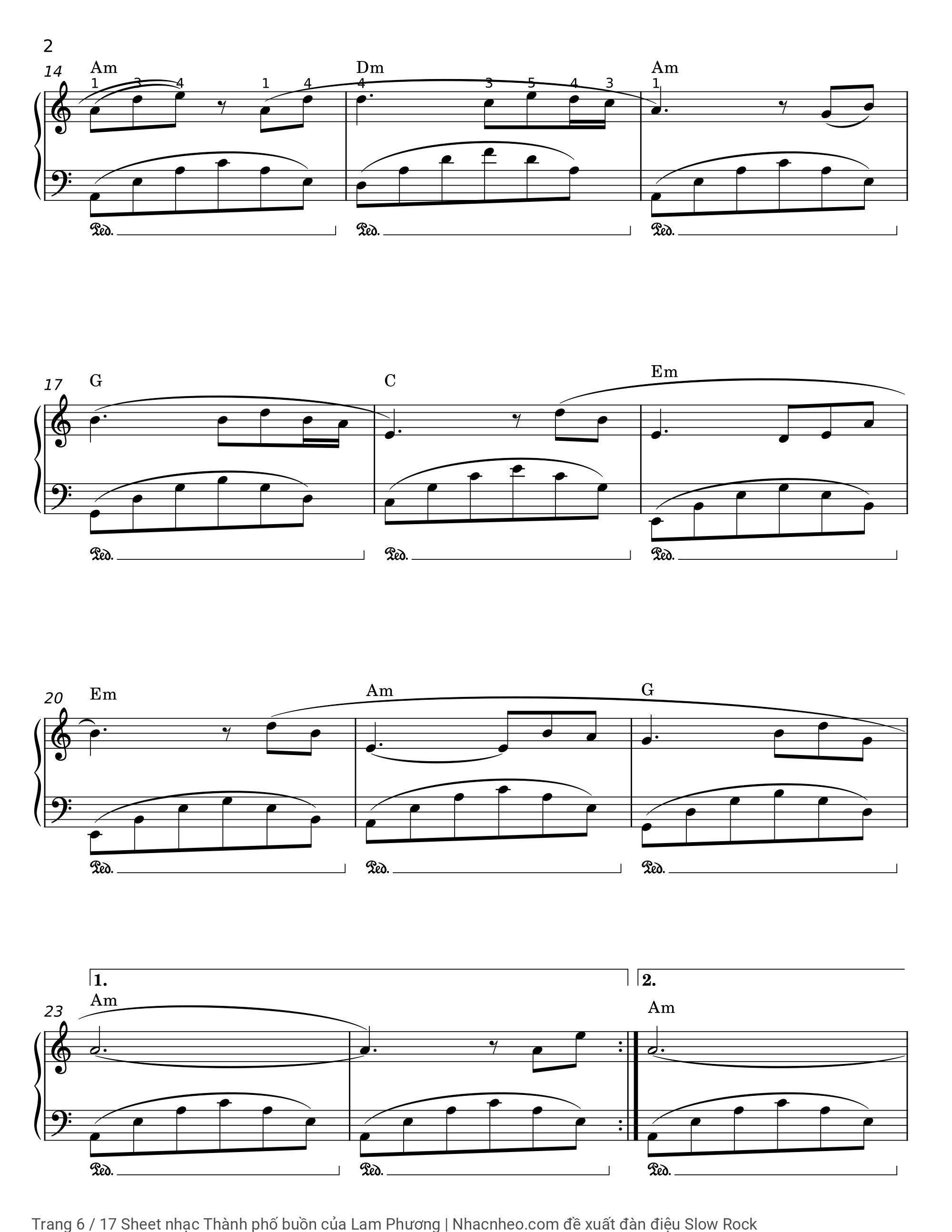 Có sheet Piano solo và sheet Guitar Tab bên dưới, Trang 6