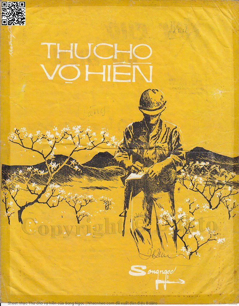 Trang 1 của Sheet nhạc PDF bài hát Thư cho vợ hiền - Song Ngọc, 1. Tôi ở đơn vị  xa. đã  lâu không về  nhà Khu  chiến từng quen  tên