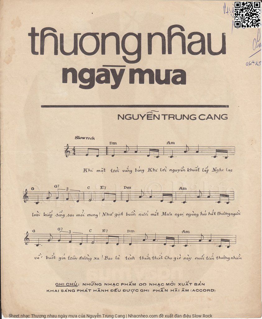 Trang 2 của Sheet nhạc PDF bài hát Thương nhau ngày mưa - Nguyễn Trung Cang, 1.  Khi mặt  trời vắng bóng. Khi lời  nguyền khuất  lấp Nghe lạc  loài kiếp  sống sao mỏi  mong