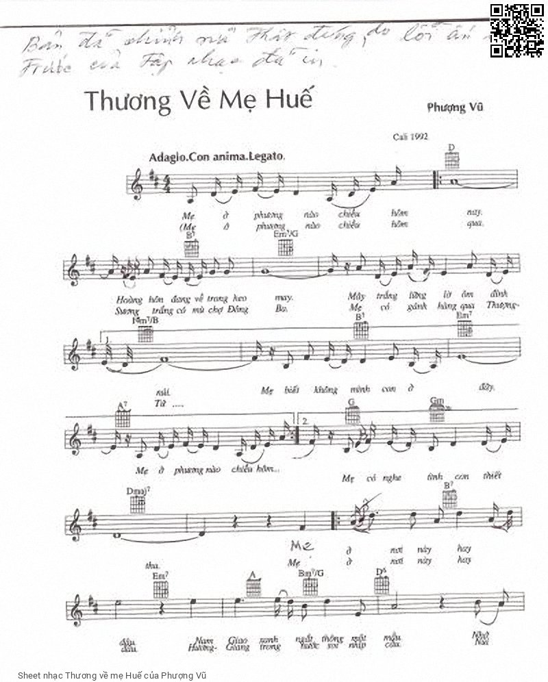 Thương về mẹ Huế