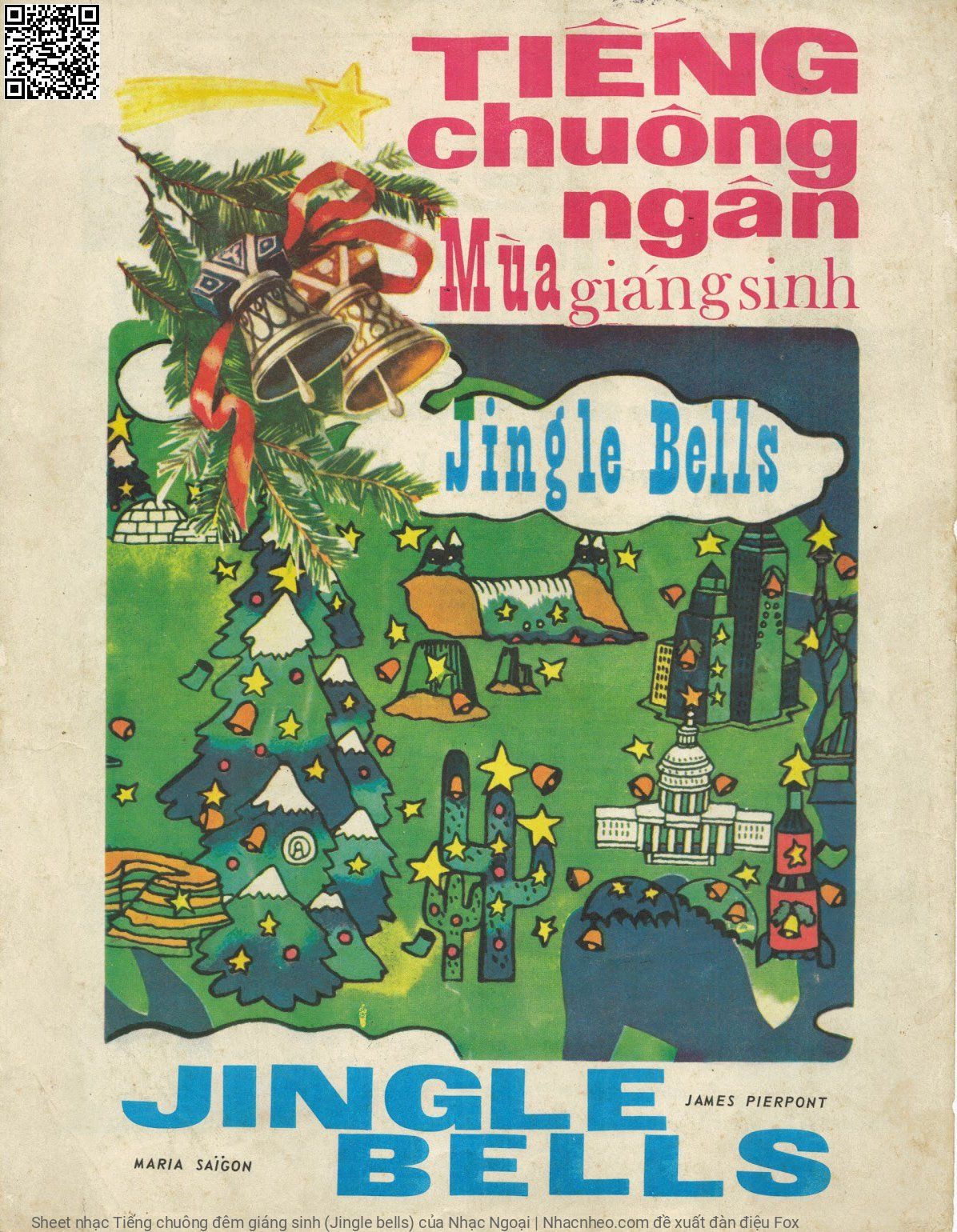 Trang 1 của Sheet nhạc PDF bài hát Tiếng chuông đêm giáng sinh (Jingle bells) - Nhạc Ngoại, Version 1: