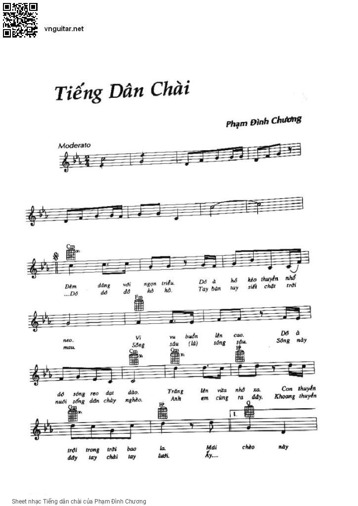 Sheet nhạc Tiếng dân chài