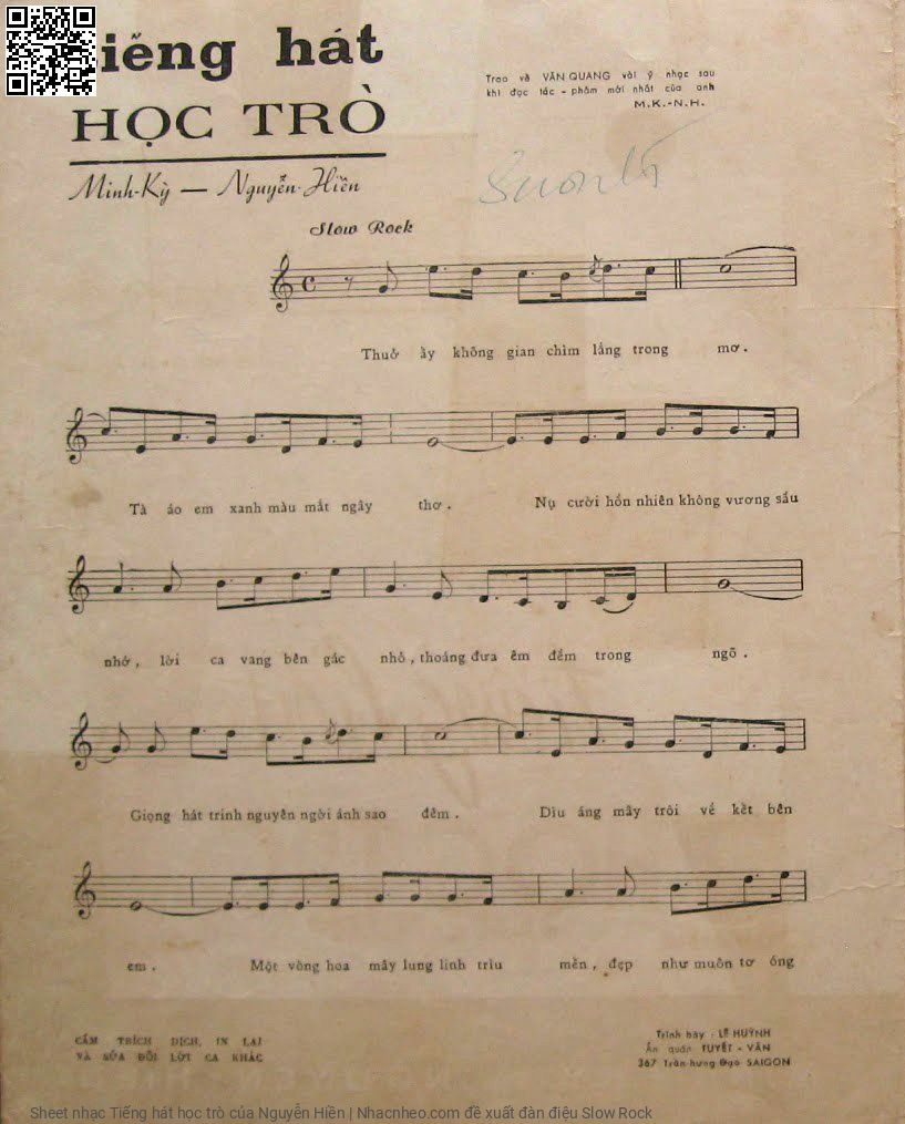 Trang 2 của Sheet nhạc PDF bài hát Tiếng hát học trò - Nguyễn Hiền, 1. Thuở ấy không gian chìm lắng  trong mơ. Tà áo em xanh màu mắt ngây  thơ Nụ cười hồn nhiên không vương sầu  nhớ