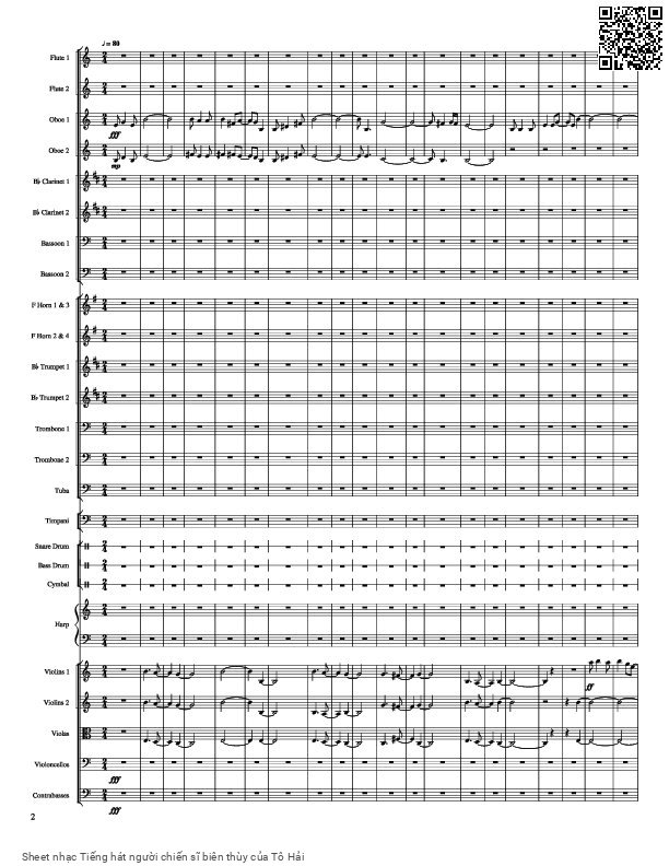 Trang 18 của Sheet nhạc PDF bài hát Tiếng hát người chiến sĩ biên thùy - Tô Hải, Chương I: Larghetto Sustenuto, =48/p;