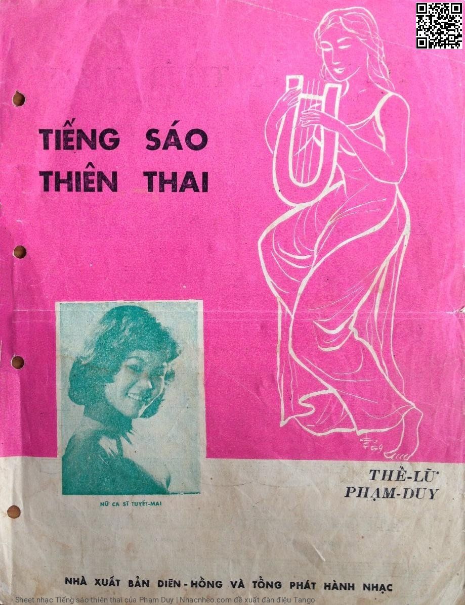 Trang 1 của Sheet nhạc PDF bài hát Tiếng sáo thiên thai - Phạm Duy, 1.  Xuân tươi! Êm êm ánh xuân  nồng