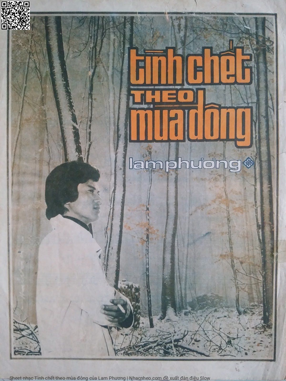 Trang 1 của Sheet nhạc PDF bài hát Tình chết theo mùa đông - Lam Phương, 1. Chiều  buồn ngồi một mình nhìn  mây trôi mênh mang