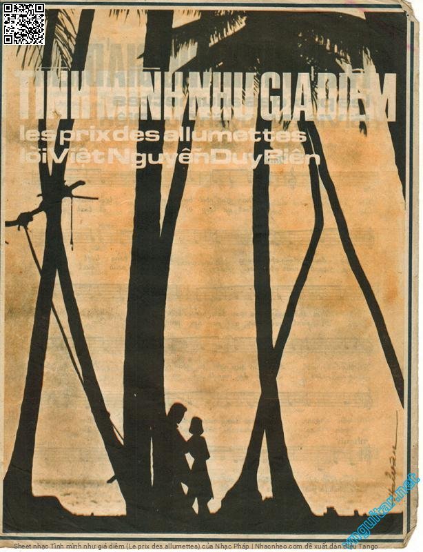 Trang 1 của Sheet nhạc PDF bài hát Tình mình như giá diêm (Le prix des allumettes) - Nhạc Pháp, 1. Tout va trop  vite et tout change sans nous at tendre. Et tout nous quitte avant que l´on ait pu com prendre