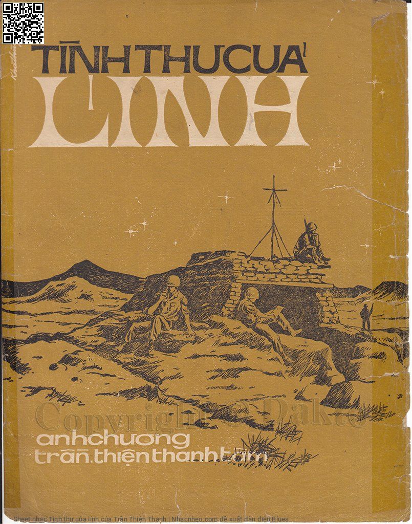 Trang 1 của Sheet nhạc PDF bài hát Tình thư của lính - Trần Thiện Thanh, Từ  khi anh thôi học và từ khi anh khoác áo  treilli. Từ  khi anh xa nhà một ngàn đêm nhung nhớ giữa trời  mây