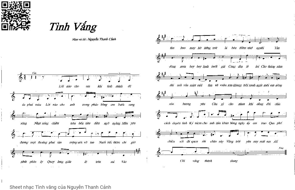 Tình vắng - Nguyễn Thanh Cảnh