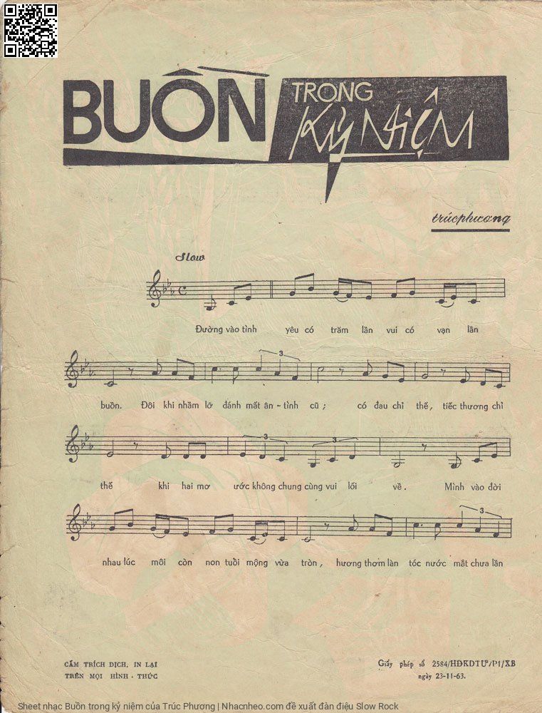 Trang 2 của Sheet nhạc PDF bài hát Buồn trong kỷ niệm - Trúc Phương, 1. Đường vào tình  yêu có trăm lần  vui có vạn lần  buồn. Đôi khi nhầm  lỡ đánh mất ân tình  cũ