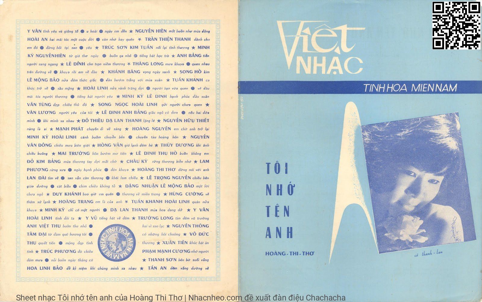 Trang 1 của Sheet nhạc PDF bài hát Tôi nhớ tên anh - Hoàng Thi Thơ, 1. Tôi viết tên  anh trên lá trên hoa. Tôi viết tên anh trong trái tim  tôi Tôi viết tên  anh trên đá, trên  vôi