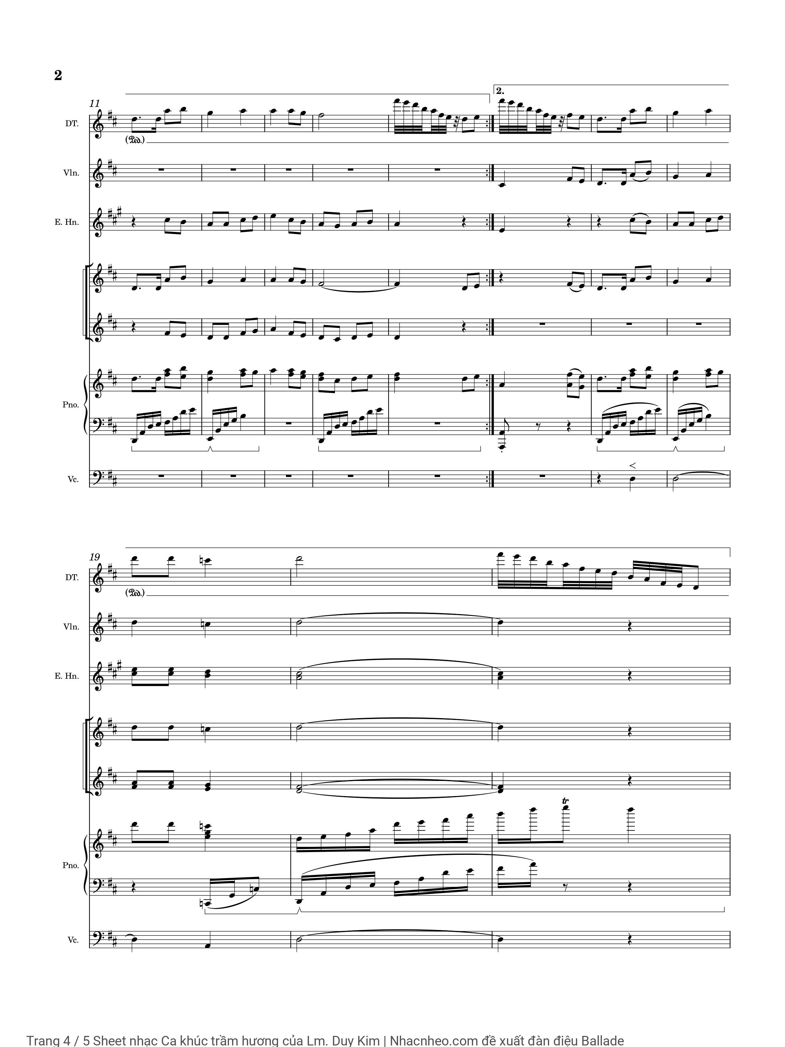 Trang 4 của Sheet nhạc PDF Piano bài hát Ca khúc trầm hương - Lm. Dao Kim