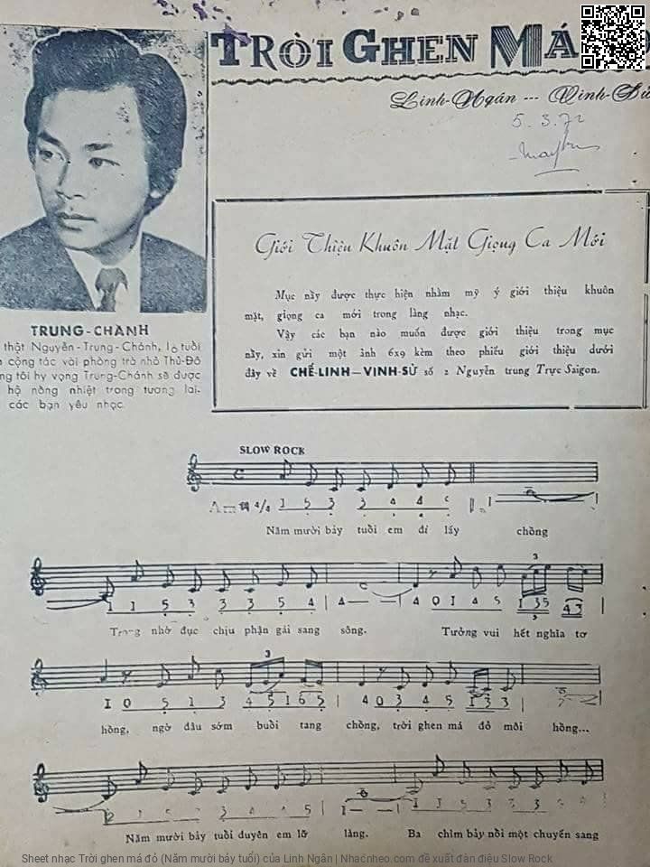 Trang 2 của Sheet nhạc PDF bài hát Trời ghen má đỏ (Năm mười bảy tuổi) - Linh Ngân, 1. Năm 17 tuổi em đi lấy  chồng