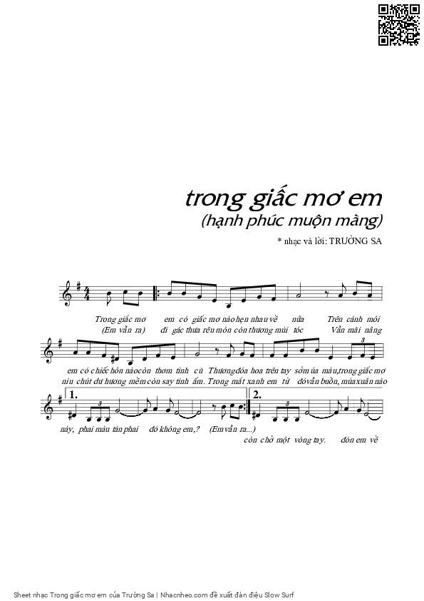 Trong giấc mơ em - Trường Sa