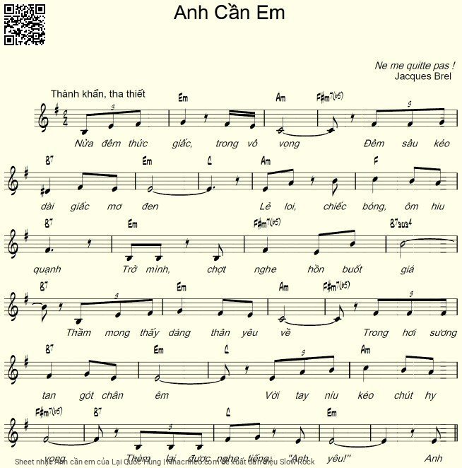 Anh cần em - Lại Quốc Hùng