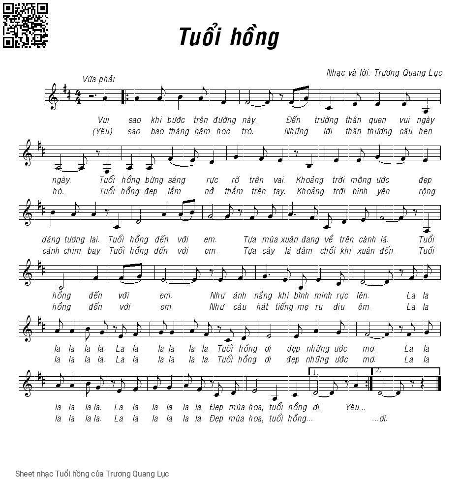 Tuổi hồng - Trương Quang Lục