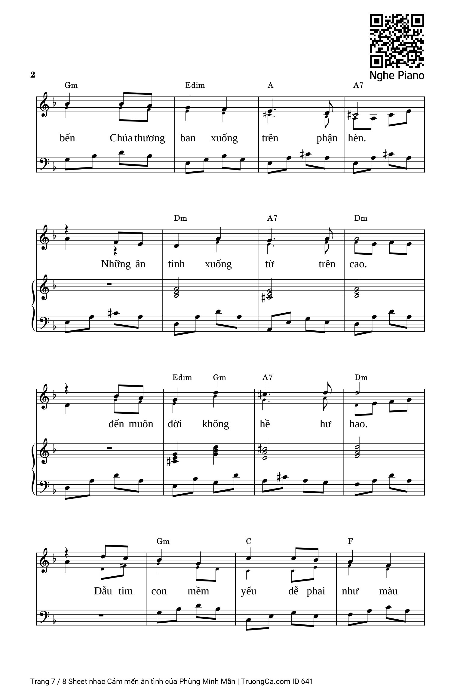 Trang 7 của Sheet nhạc PDF Piano bài hát Cảm mến ân tình - Phùng Minh Mẫn