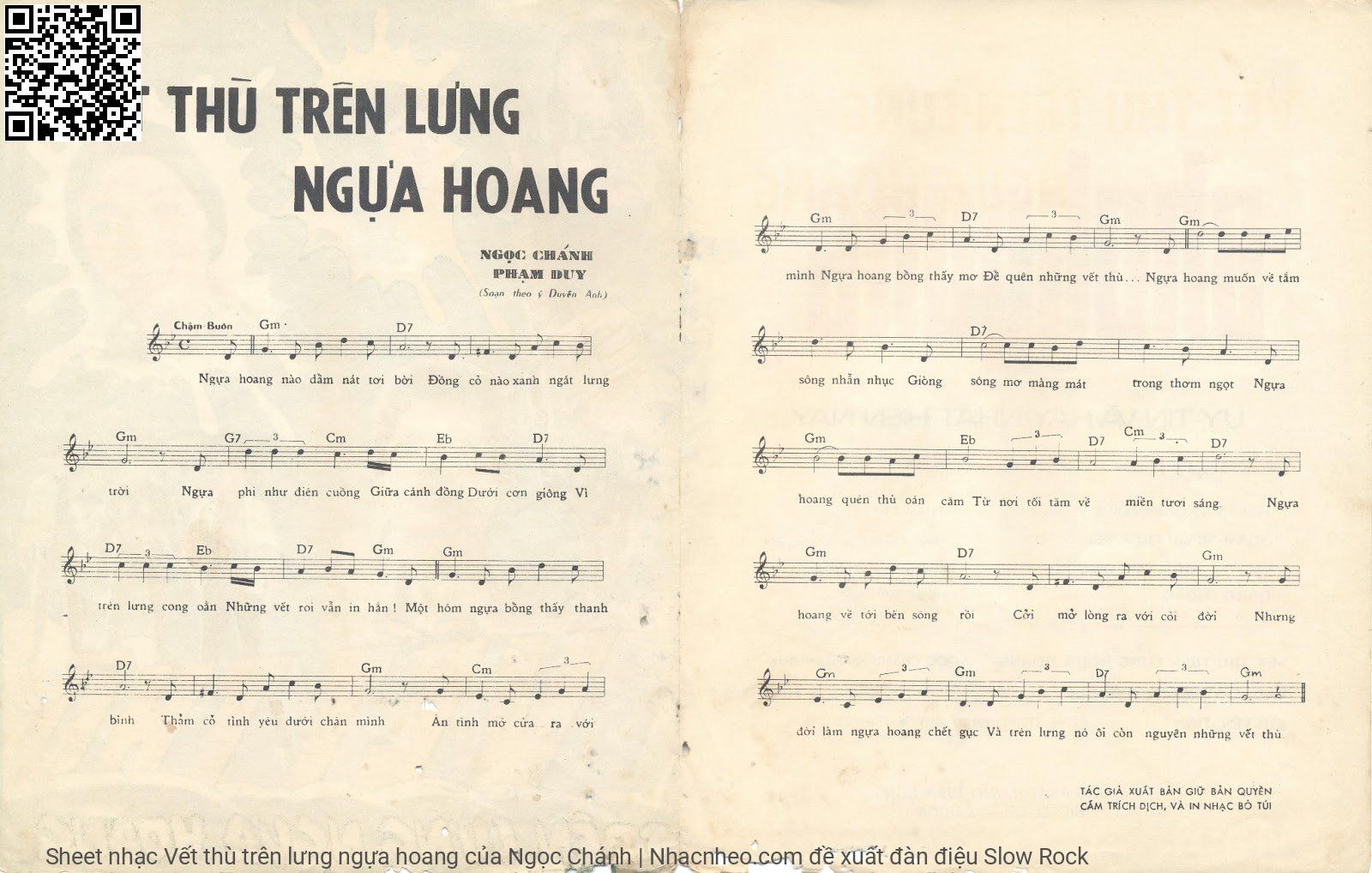 Trang 2 của Sheet nhạc PDF bài hát Vết thù trên lưng ngựa hoang - Ngọc Chánh, 1. Ngựa  hoang nào dẫm nát tơi  bời