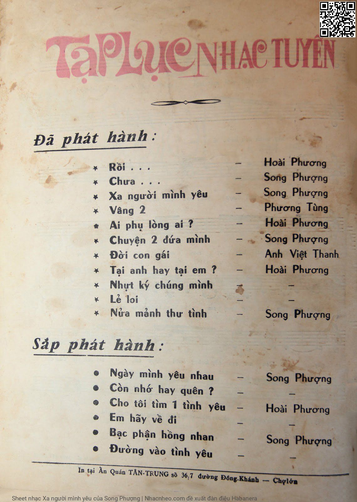 Trang 4 của Sheet nhạc PDF bài hát Xa người mình yêu - Song Phượng, 1. Chiều nay vắng em lòng anh thấy  buồn. Nhớ gì cho  bằng anh nhớ người  yêu Người  yêu tôi vẫn mong  chờ