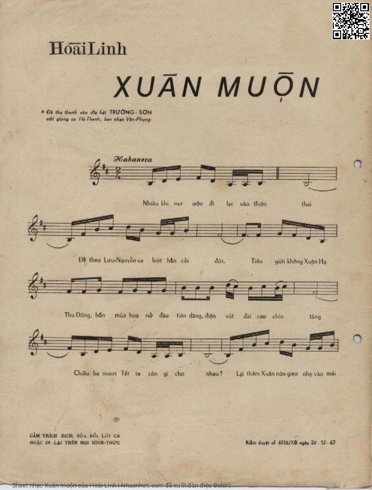 Trang 2 của Sheet nhạc PDF bài hát Xuân muộn - Hoài Linh, Nhiều khi mơ  ước đi lạc vào  thiên thai. Để theo Lưu  Nguyễn xa biệt hẳn  cõi đời