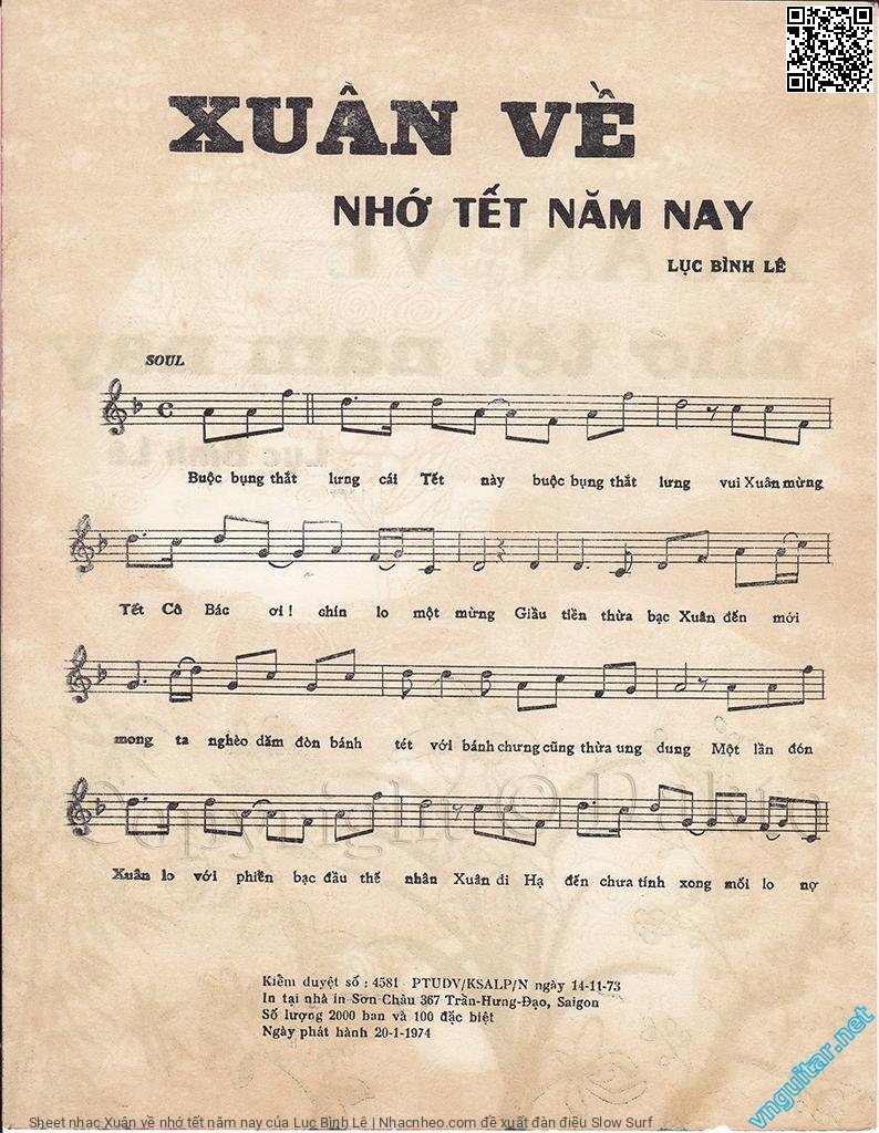 Trang 2 của Sheet nhạc PDF bài hát Xuân về nhớ tết năm nay - Lục Bình Lê, 1. Buộc bụng thắt  lưng cái tết này buộc bụng thắt lưng