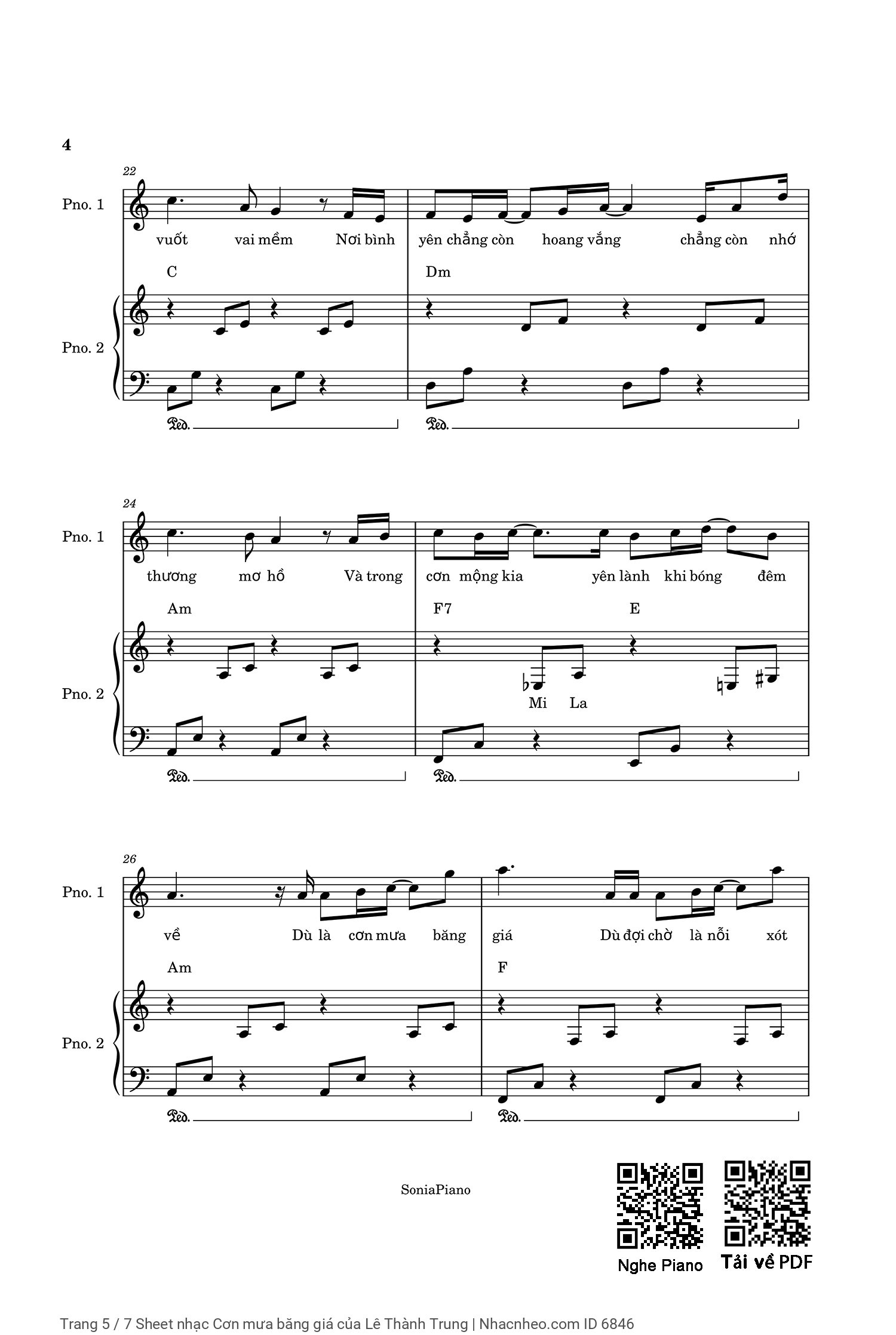 Trang 5 của Sheet nhạc PDF Piano bài hát Cơn mưa băng giá - Lê Thành Trung, Gồm Sheet Lời hợp âm và Sheet Piano đệm hát, Solo ca khúc Cơn mưa băng giá. Nhìn từng giọt  mưa nhẹ rơi ngoài hiên nơi xa em  có hay không