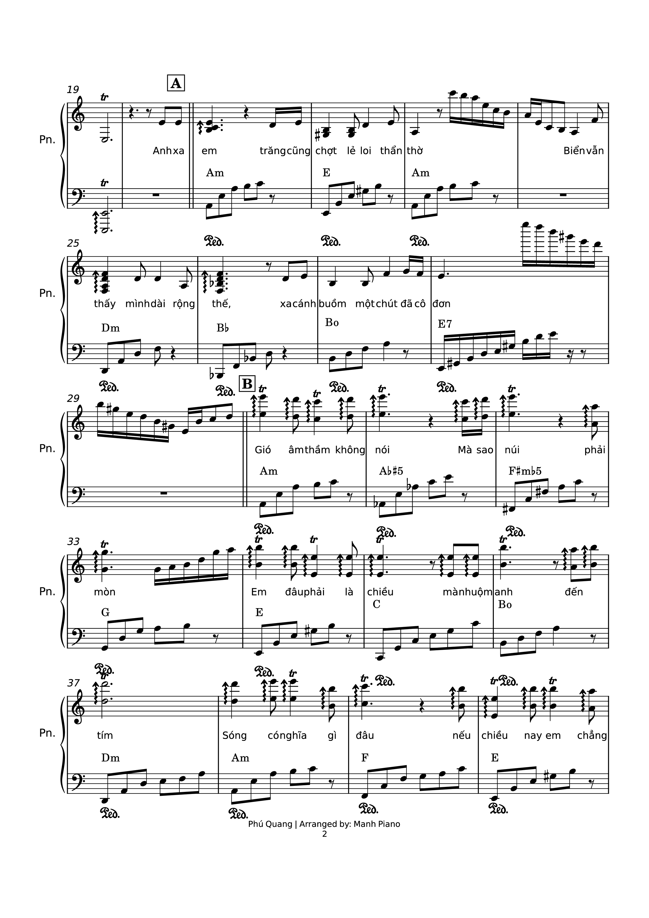 Trang 2 của Sheet nhạc PDF bài hát Biển, Nỗi Nhớ Và Em Piano cover - Hữu Thỉnh