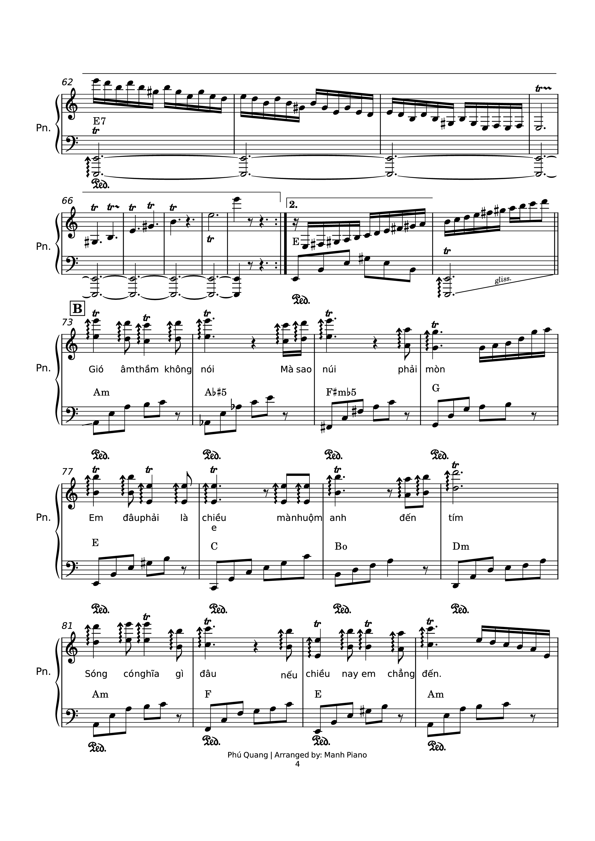 Trang 4 của Sheet nhạc PDF bài hát Biển, Nỗi Nhớ Và Em Piano cover - Hữu Thỉnh