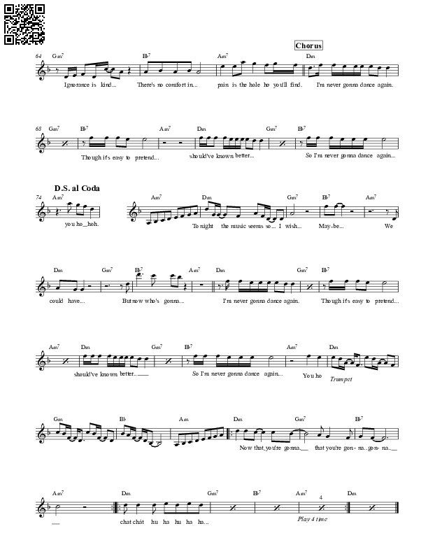 Trang 2 của Sheet nhạc PDF bài hát Careless whisper - George Michael, Intro:  x 2.  I feel so un  sure as I  take your hand and lead you  to the dance floor