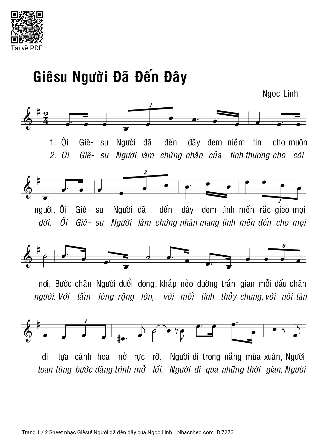 Giêsu! Người đã đến đây