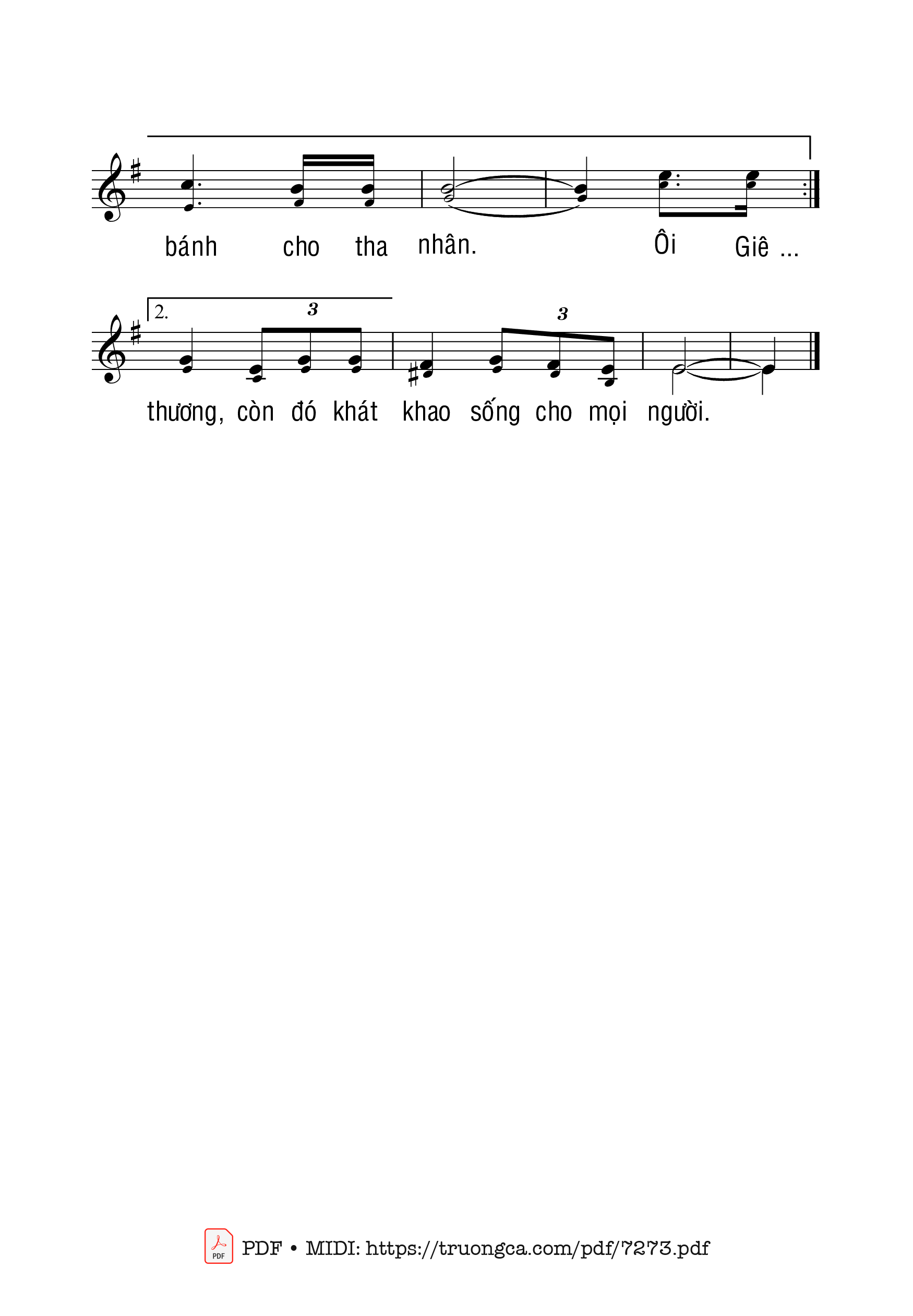 Trang 3 của Sheet nhạc PDF bài hát Giêsu! Người đã đến đây - Ngọc Linh
