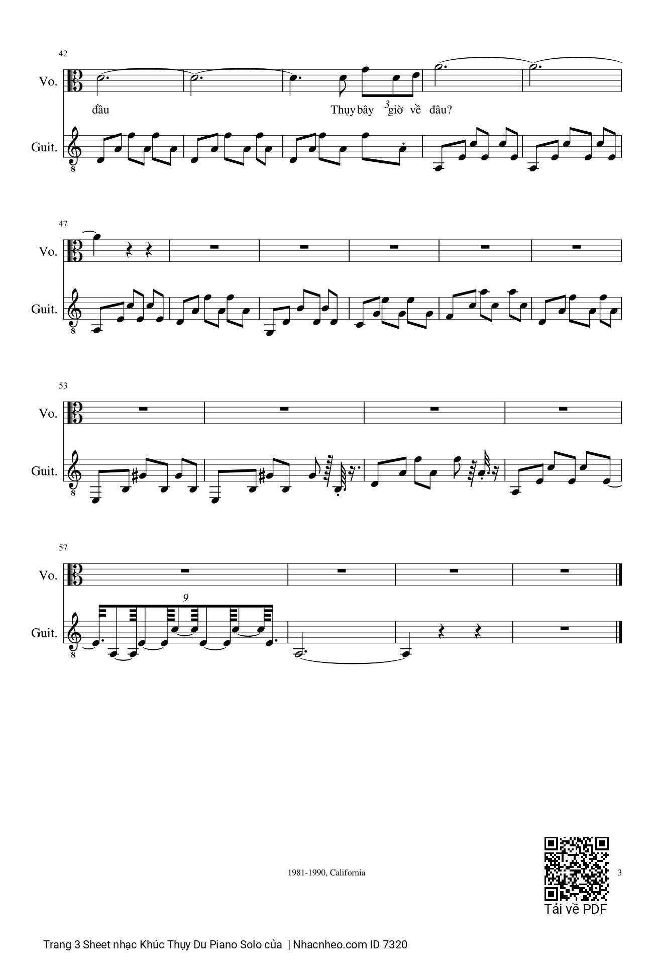 Trang 3 của Sheet nhạc PDF bài hát Khúc Thụy Du Piano Solo - Anh Bằng, Hãy nói về cuộc đời khi tôi không còn nữa, Sẽ lấy được những gì về bên kia thế giới, Ngoài trống vắng...