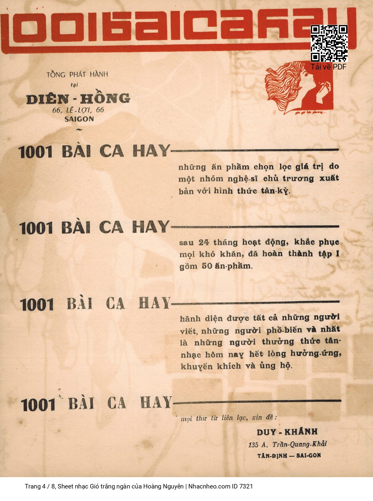 Trang 4 của Sheet nhạc PDF bài hát Gió trăng ngàn - Hoàng Nguyên, 1. Có những  đêm trăng  ngàn soi sáng lung  linh. Có những đêm đồi  nương sương trắng mông  mênh