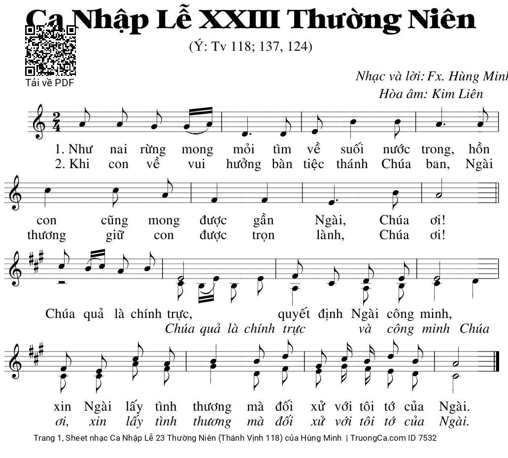 Ca Nhập Lễ 23 Thường Niên (Thánh Vịnh 118)