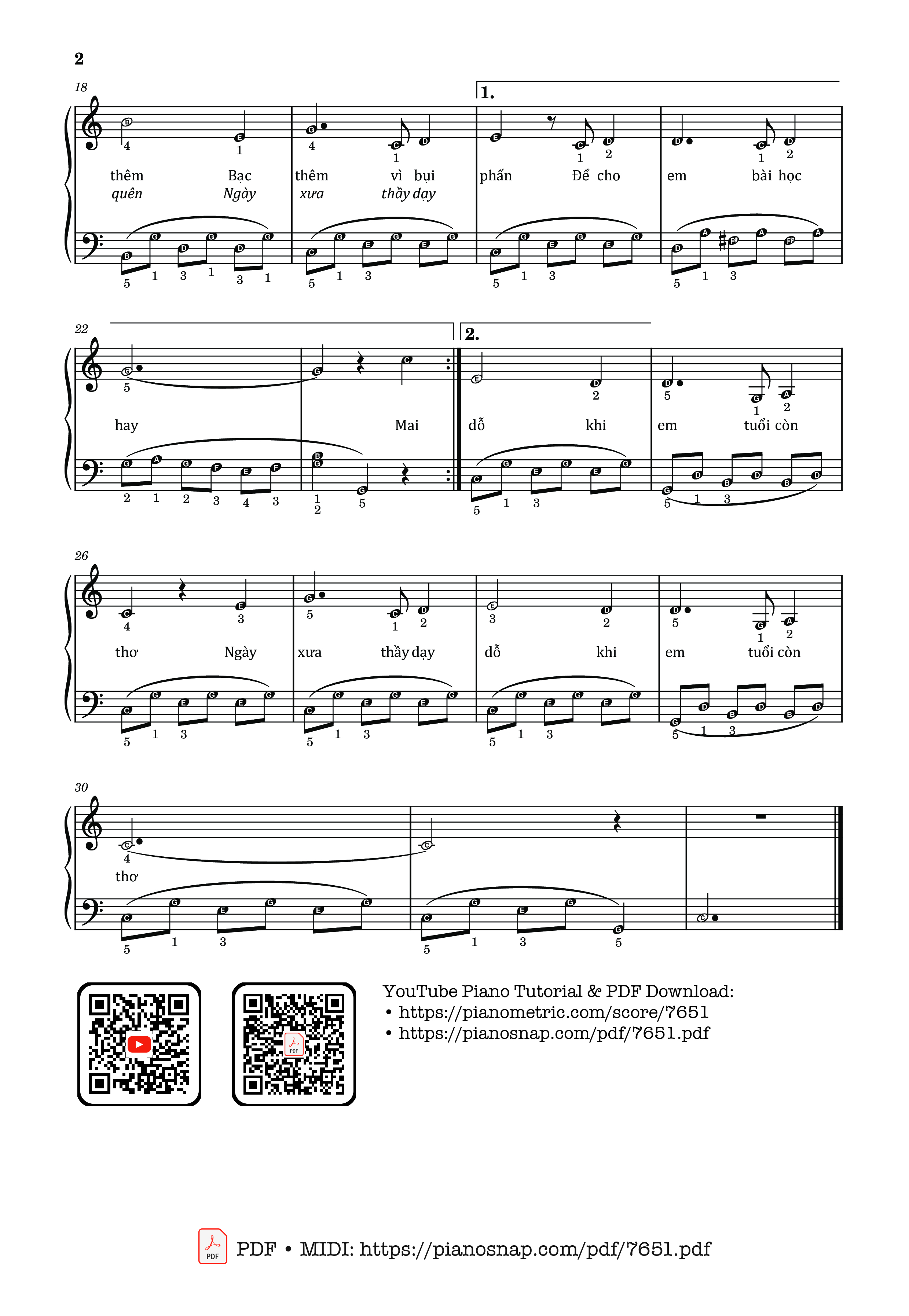 Trang 2 của Sheet nhạc PDF Piano bài hát Bụi Phấn sheet Piano cover - Vũ Hoàng