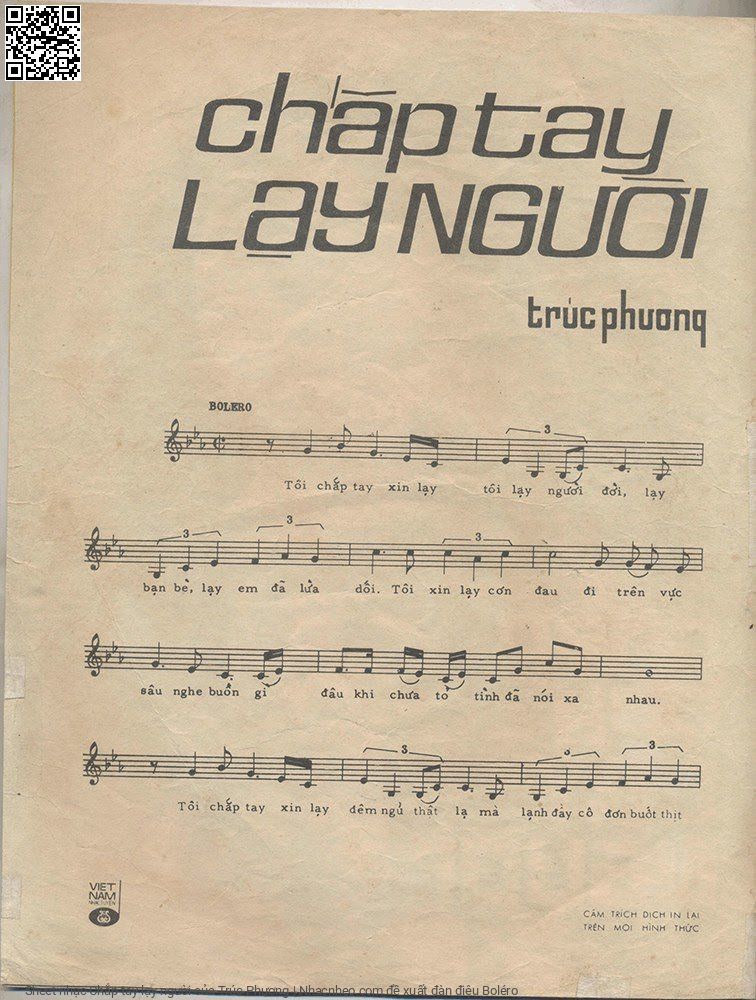 Trang 2 của Sheet nhạc PDF bài hát Chắp tay lạy người - Trúc Phương, 1. Tôi chắp tay xin lạy  tôi lạy người đời. Lạy bạn bè lạy  em đã lừa  dối